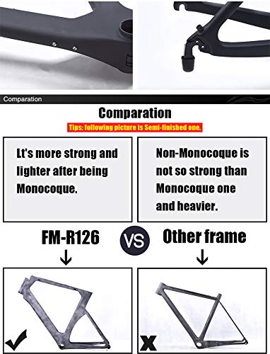 Super Light Monocoques - Marco de Fibra de Carbono para Bicicleta de Carretera con Tallo