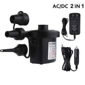 Jasonwell Bomba de Aire Eléctrica 2 en 1 Air Pump Adaptador de corriente para automóvil y hogar Bomba para Inflar con conector de energía alterna 110~240V para Sofá Inflable, Colchón y Juguetes (2 en 1)