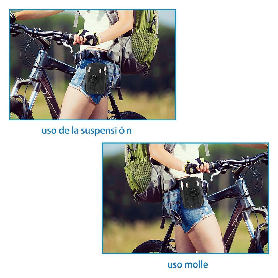 SEEDARY Bolsa de Táctica de Sistema Molle,Bolsa Cintura Compacta Multi-fucional del Celular Monedero para Camping Escalada Senderismo al Aire Libre