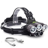 Seedary Linterna LED Frontal Lámpara Led para Cabeza USB recargable, 8000LM, 5 Modos Luz de Bicicleta IPX-6 Impermeable, Foco Luces Headlamp Faros LED, Lámpara de Cabeza para Campismo, Senderismo, Ciclismo, Pesca, Correr(Incluye 2x 18650 Baterías)
