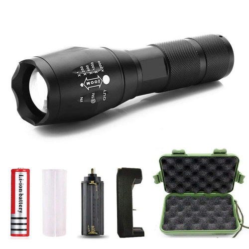 SEEDARY Linterna LED Militar Visión Nocturna, Herramientas, Portátil 1600 Lúmenes Lampara LED, Linterna para Bicicleta y Linterna Táctica.