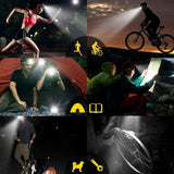 Seedary Linterna LED Frontal Lámpara Led para Cabeza USB recargable, 8000LM, 5 Modos Luz de Bicicleta IPX-6 Impermeable, Foco Luces Headlamp Faros LED, Lámpara de Cabeza para Campismo, Senderismo, Ciclismo, Pesca, Correr(Incluye 2x 18650 Baterías)