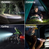 SEEDARY Linterna LED Militar Visión Nocturna, Herramientas, Portátil 1600 Lúmenes Lampara LED, Linterna para Bicicleta y Linterna Táctica.