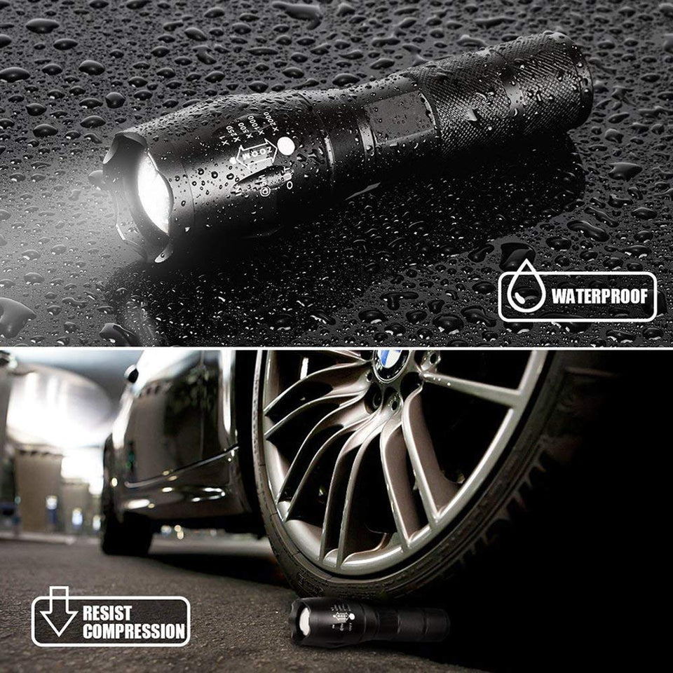 SEEDARY Linterna LED Militar Visión Nocturna, Herramientas, Portátil 1600 Lúmenes Lampara LED, Linterna para Bicicleta y Linterna Táctica.