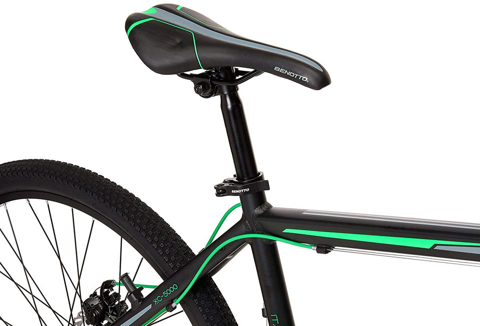 Benotto XC-5000 Bicicleta de Aluminio, Frenos DDM, color Negro/Verde, Grande