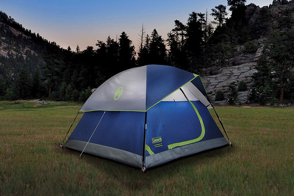 Coleman Sundome Tienda de campaña para 3 Personas, Verde y Azul Marino, Opciones de Color